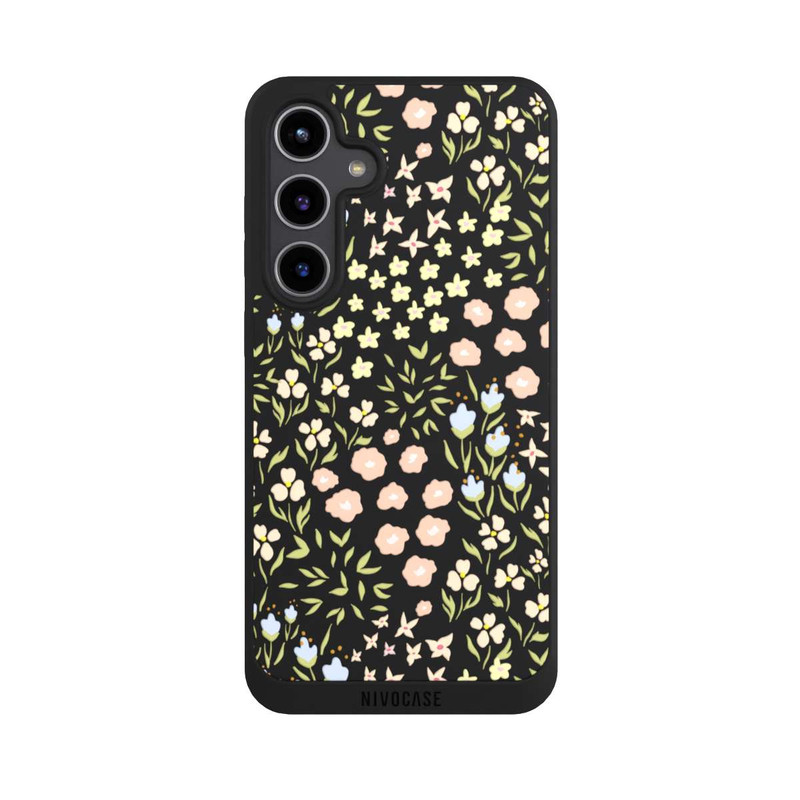 Galaxy S24 + NIVOpure Blumenmuster Pastell Transparent
