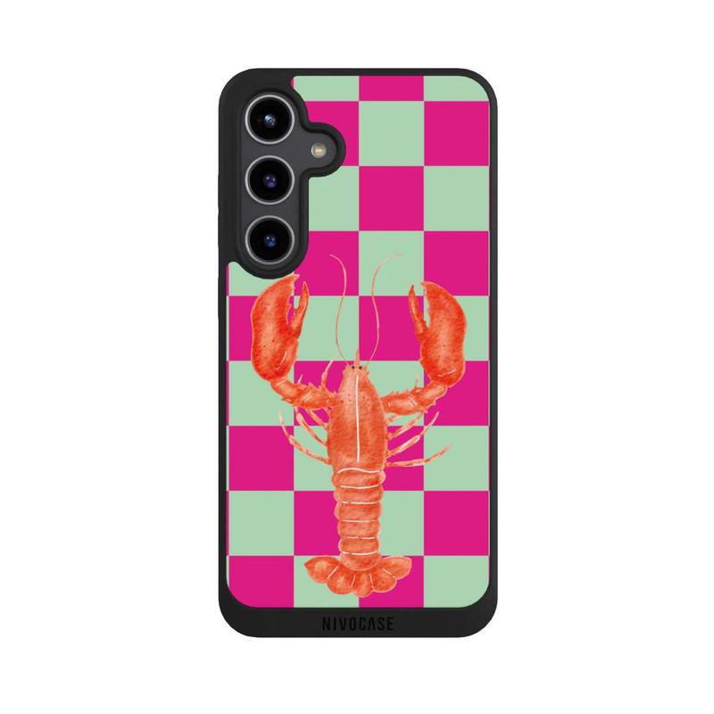 Galaxy S24 + NIVOpure Pink Checkers Lobster