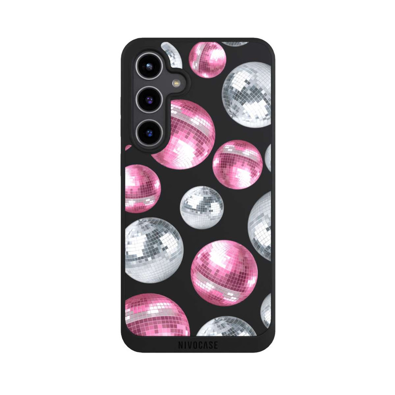 Galaxy S24 + NIVOpure Discokugel Show Pink Transparent