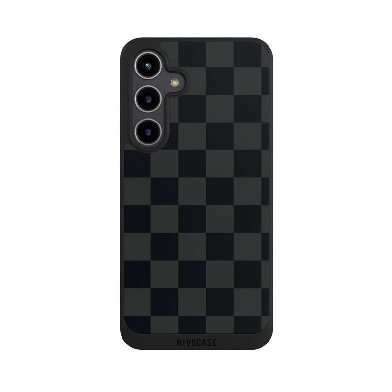 Galaxy S24 + NIVOpure motif en damier noir