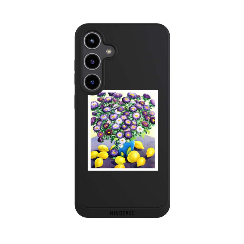 Galaxy S24 + NIVOpure Purple Asters and Lemons by Christopher Ryland