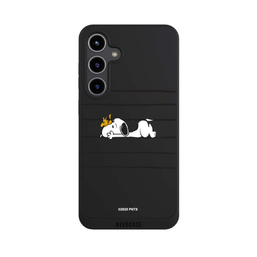 Samsung Galaxy S24+ NIVOpure Snoopy Woodstock Streifen Peanuts Transparent