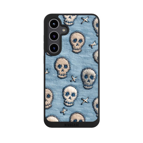 Samsung Galaxy S24+ NIVOpure Skulls on Jeans Pattern