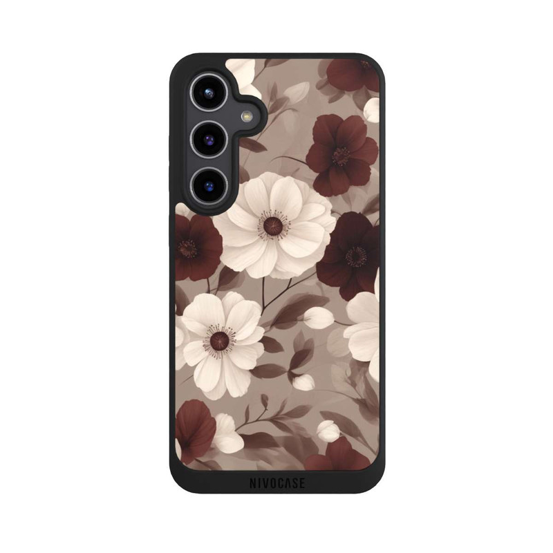 Galaxy S24 + NIVOpure Negative Flower Bordeaux White with AI