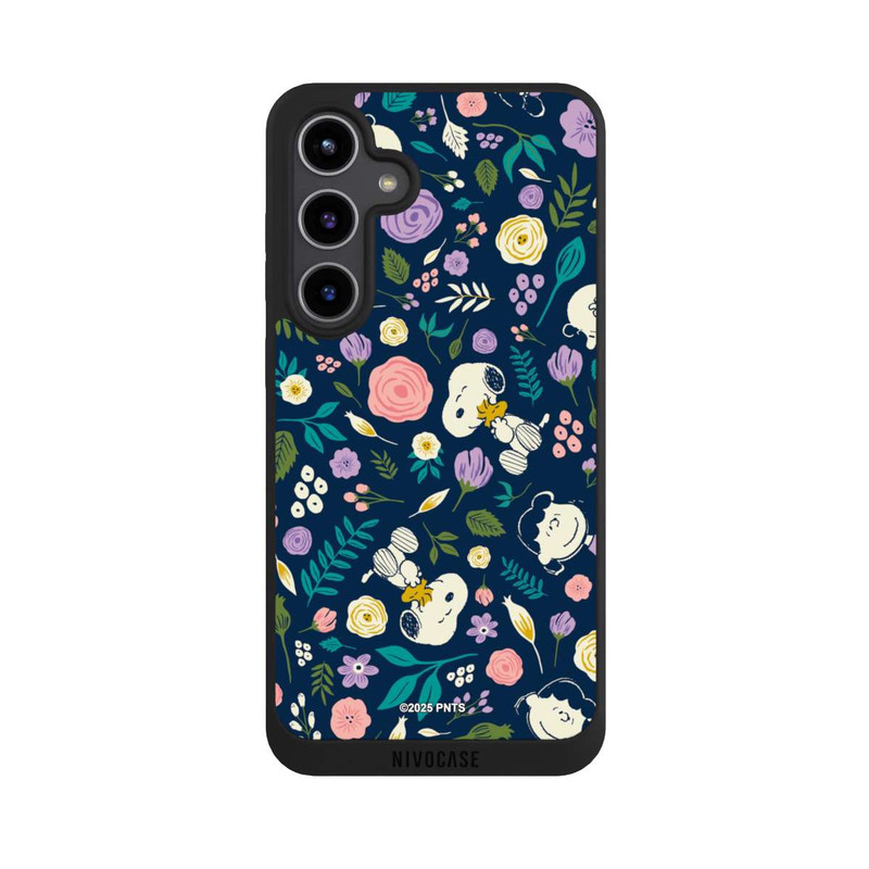 Galaxy S24 + NIVOpure Peanuts Dark Flower Pattern