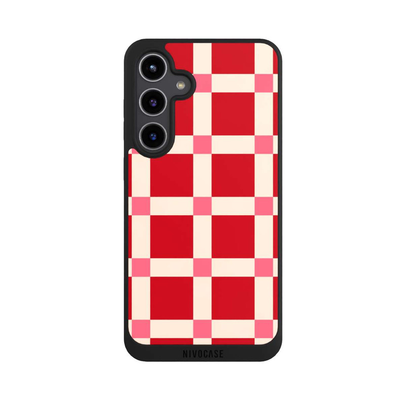 Galaxy S24 + NIVOpure Big Red Checked Pattern