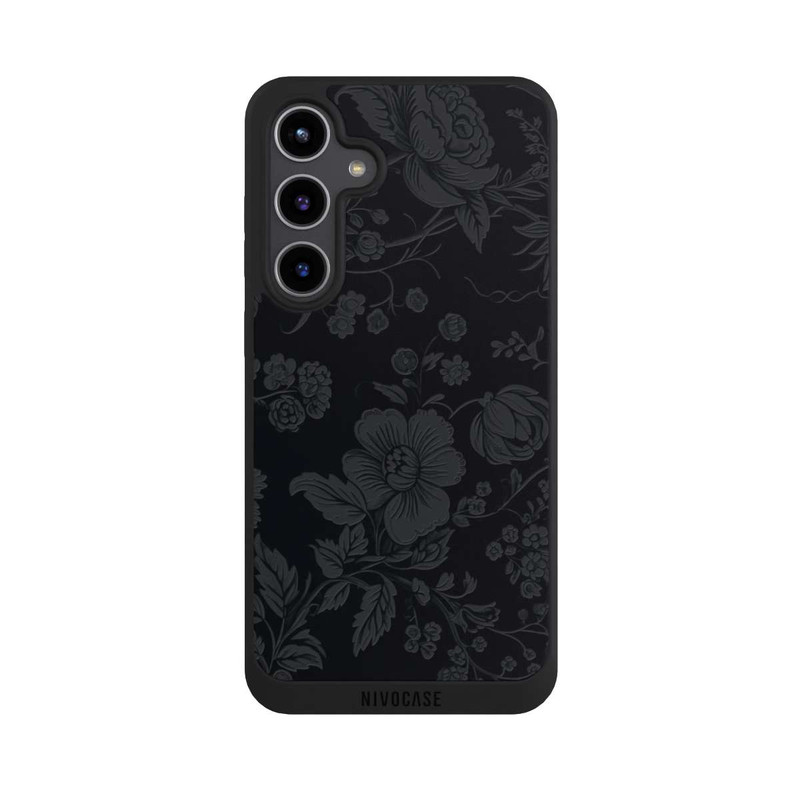 Galaxy S24 + NIVOpure Fleur Foncée Look Vintage