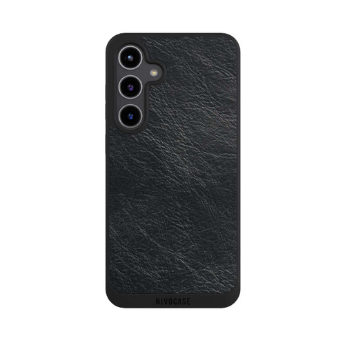 Samsung Galaxy S24+ NIVOpure Schwarzer Lederlook Hintergrund