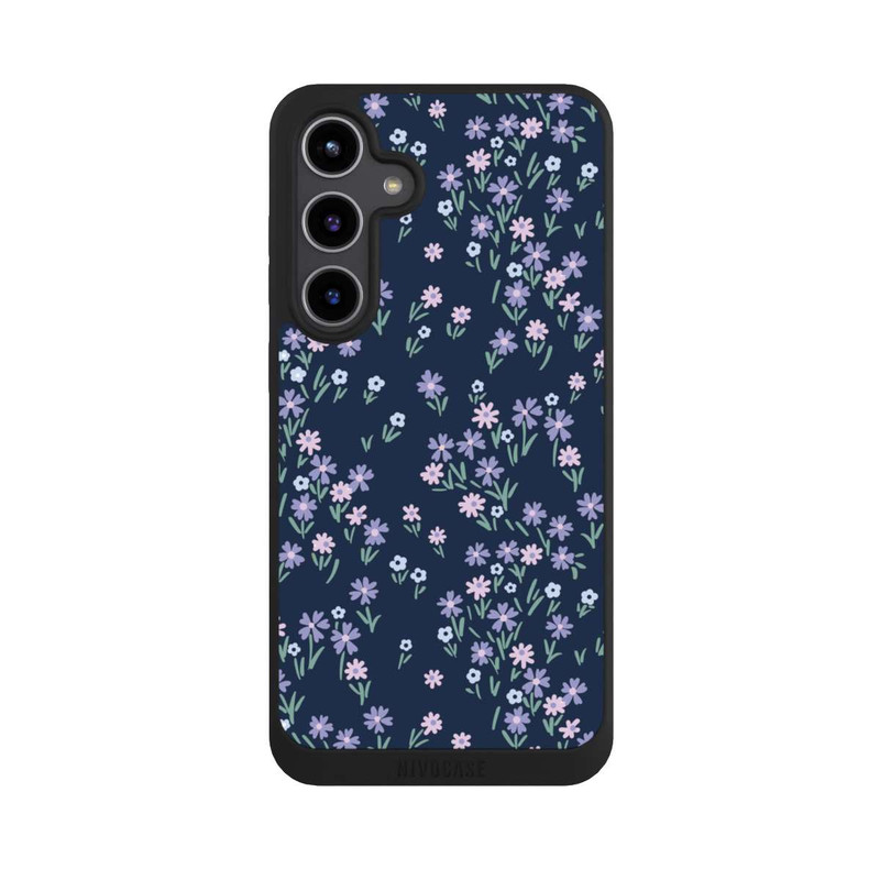 Galaxy S24 + NIVOpure Thème Floral Bleu Foncé