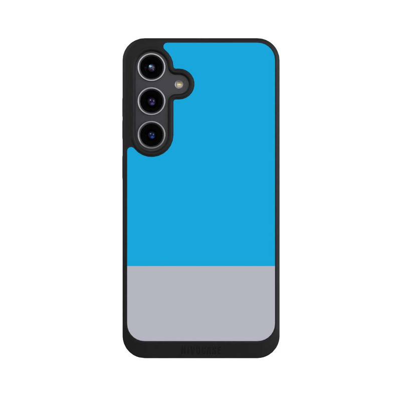 Galaxy S24 + NIVOpure Light Blue and Grey Color Combination