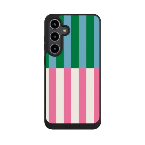 Samsung Galaxy S24+ NIVOpure Motif Rayé Vert Rose