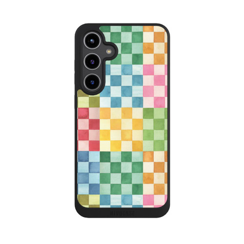 Samsung Galaxy S24+ NIVOpure Checkerboard Watercolor Chess Geometric Red