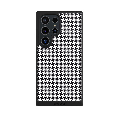 Samsung Galaxy S24 Ultra NIVOpure Hahnentritt Schwarz Weiß