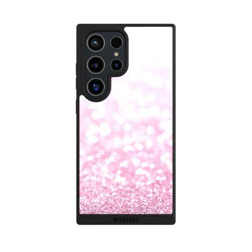 Samsung Galaxy S24 Ultra NIVOpure Pluie de paillettes roses look