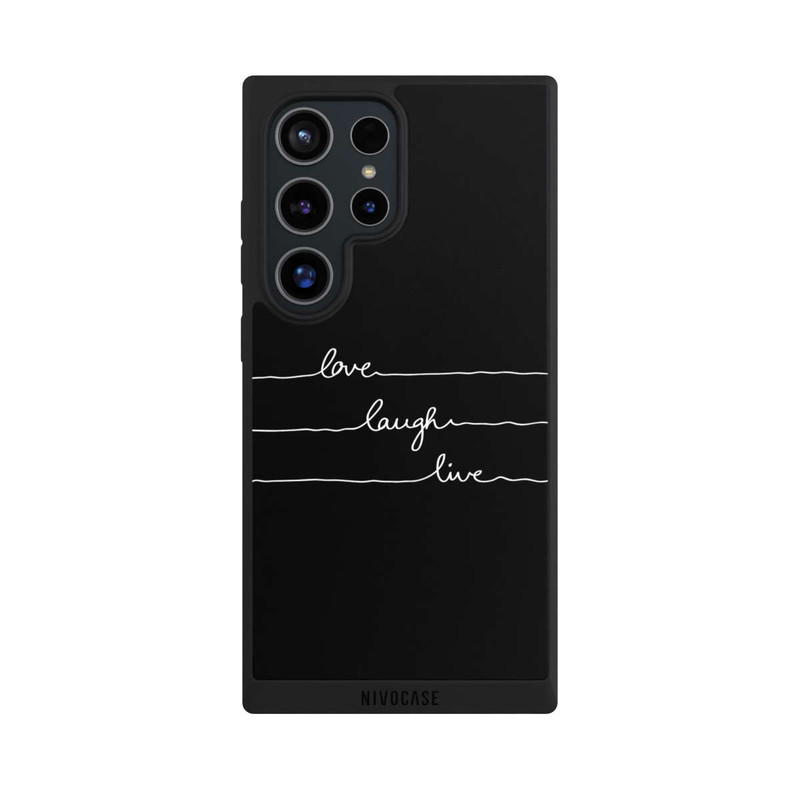 Galaxy S24 Ultra NIVOpure Love Laugh Live weiß/schwarz
