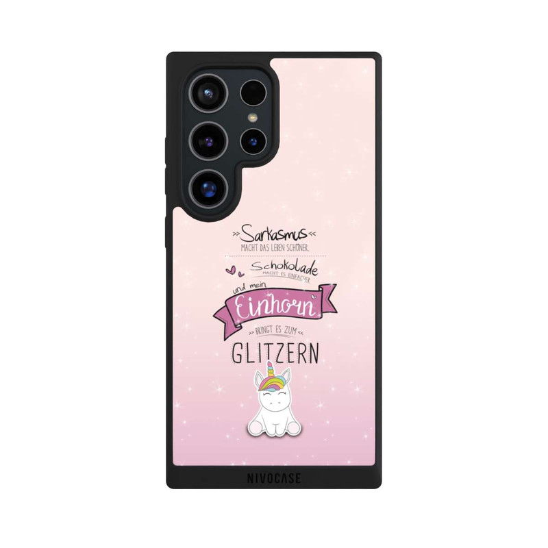 Galaxy S24 Ultra NIVOpure Einhorn Glitzer Spruch