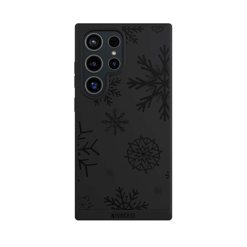 Galaxy S24 Ultra NIVOpure Flocons de Neige Bleus sans Fond