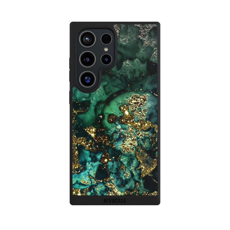 Galaxy S24 Ultra NIVOpure Cyan Glitter Marble Look