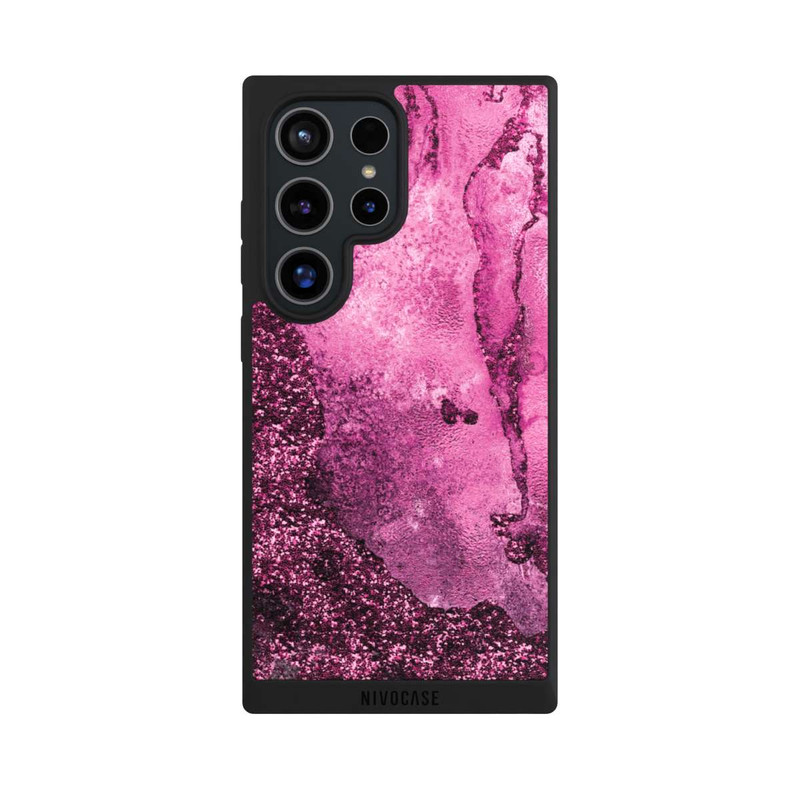 Galaxy S24 Ultra NIVOpure Pink Glitter Marble 2