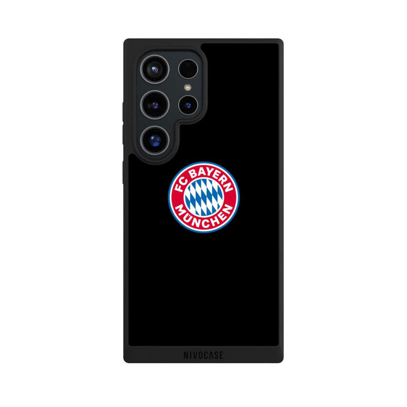 Galaxy S24 Ultra NIVOpure Logo FCB sur fond noir