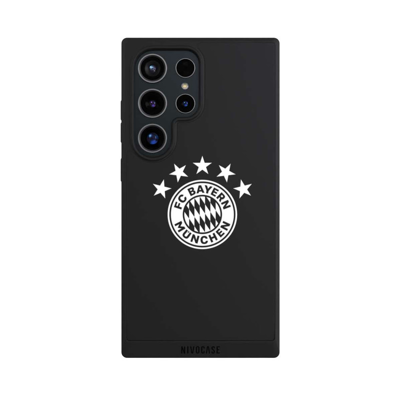 Galaxy S24 Ultra NIVOpure FCB Logo einfarbig mit Sternen - ohne Hintergrund