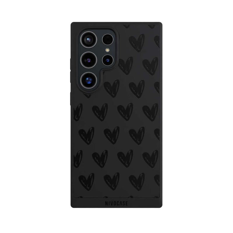Galaxy S24 Ultra NIVOpure Herzen Schwarz ohne Hintergrund