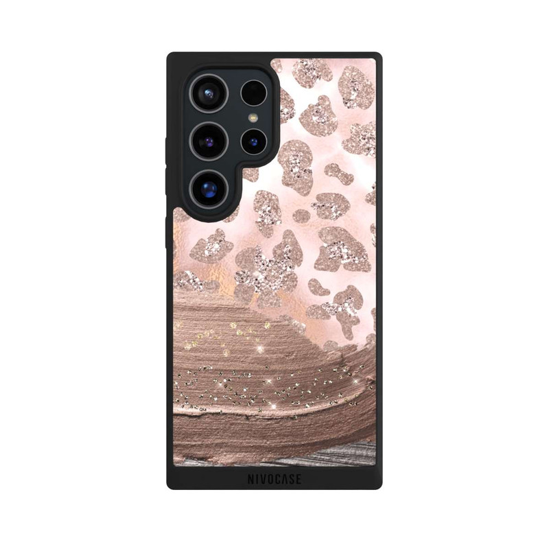 Galaxy S24 Ultra NIVOpure Silver Leopard Glitterlook