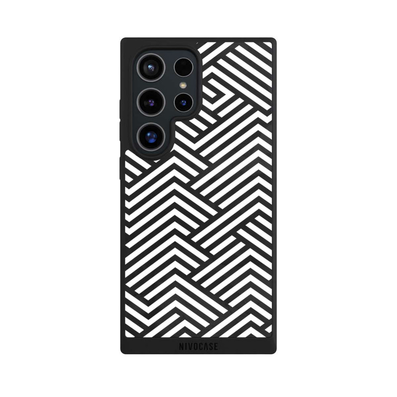 Galaxy S24 Ultra NIVOpure Schwarz und Weiß ZigZag