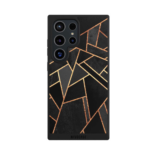 Samsung Galaxy S24 Ultra NIVOpure Schwarze Nacht Gold Druck