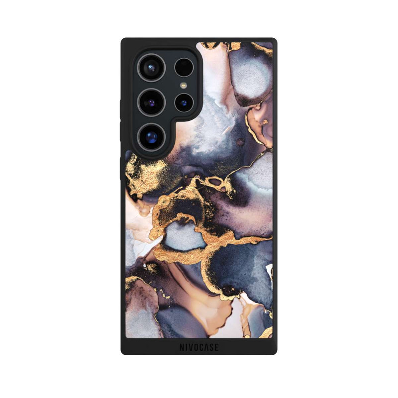 Galaxy S24 Ultra NIVOpure Dreamy Ink Grey Gold Print