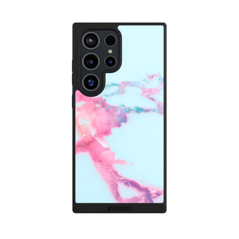 Galaxy S24 Ultra NIVOpure Hellblauer schillernder Adermarmor