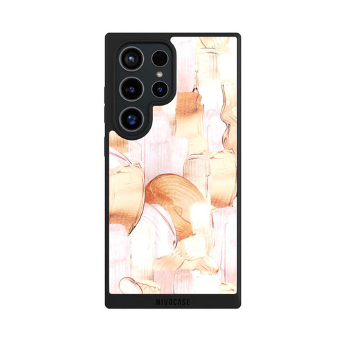 Samsung Galaxy S24 Ultra NIVOpure White/Gold Brush Pattern