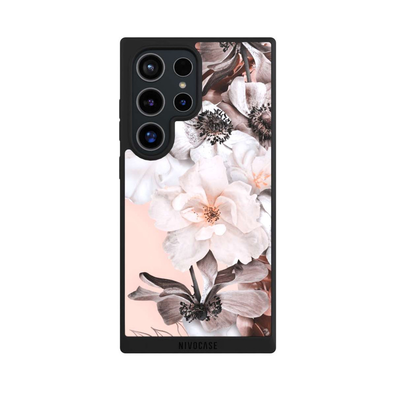Galaxy S24 Ultra NIVOpure Mur de fleurs roses