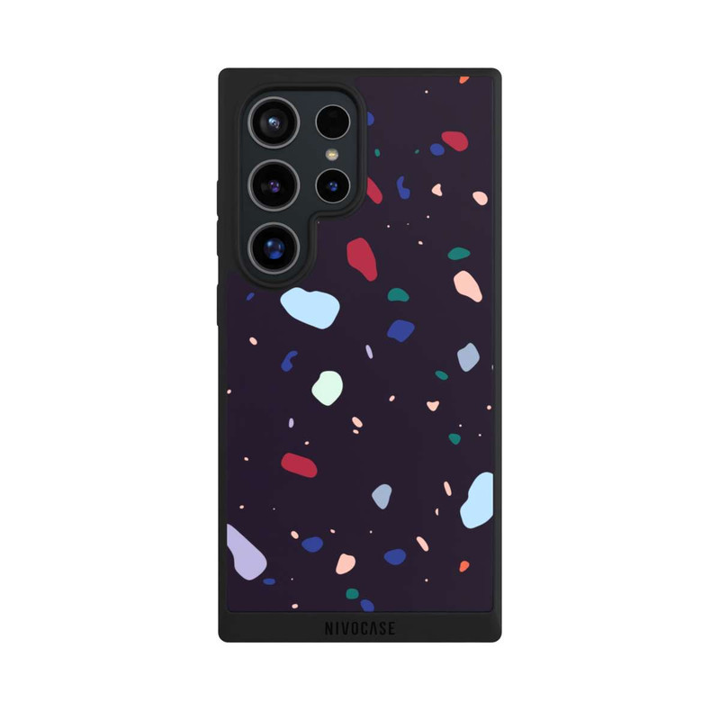 Galaxy S24 Ultra NIVOpure Terrazzo arrondi foncé moderne
