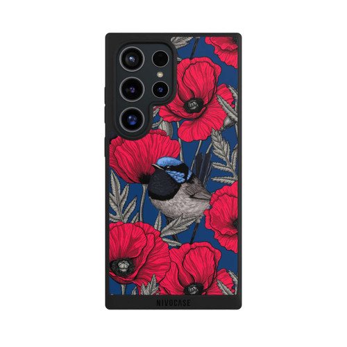 Samsung Galaxy S24 Ultra NIVOpure Fairy-wrens and poppies 2
