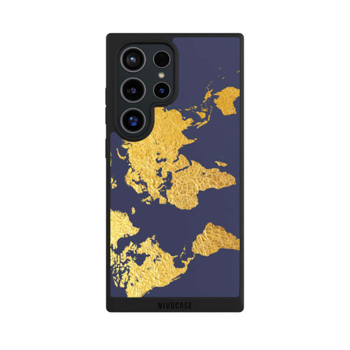 Samsung Galaxy S24 Ultra NIVOpure World Map Gold
