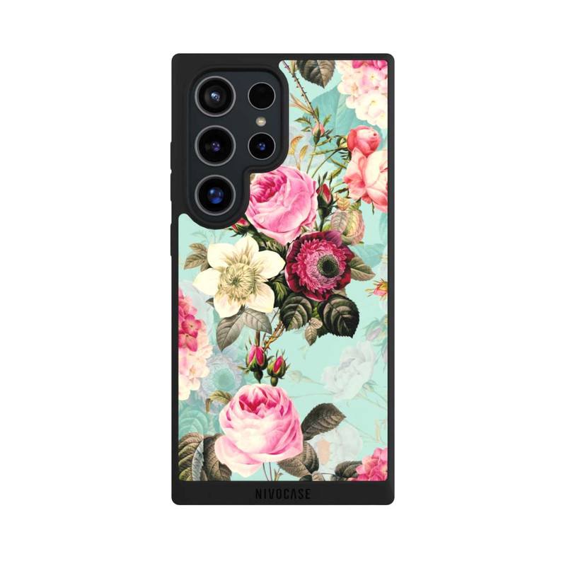Galaxy S24 Ultra NIVOpure Türkisfarbene Rosentapete