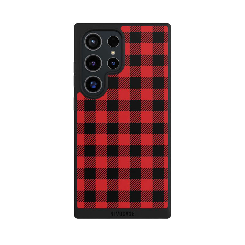 Galaxy S24 Ultra NIVOpure Red Lumberjack Pattern