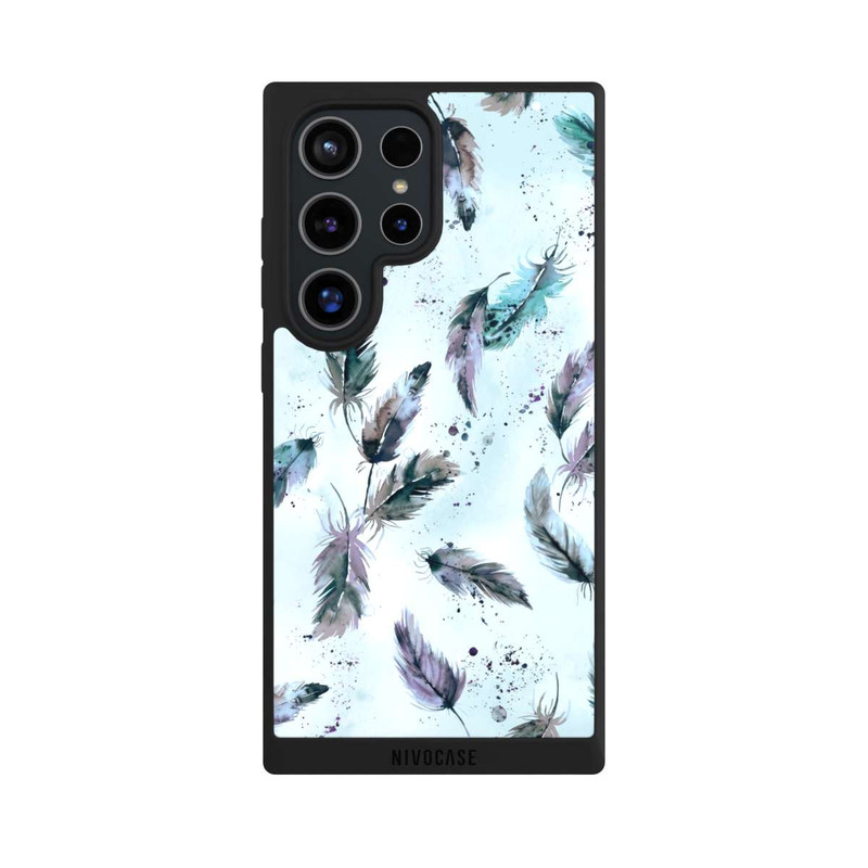 Galaxy S24 Ultra NIVOpure Magische Federn Sanftes Blau