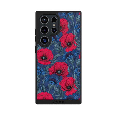 Samsung Galaxy S24 Ultra NIVOpure Poppies and Cornflowers on Blue