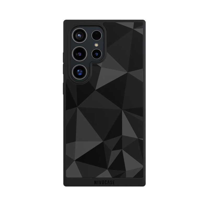 Galaxy S24 Ultra NIVOpure Polygonmuster schwarz