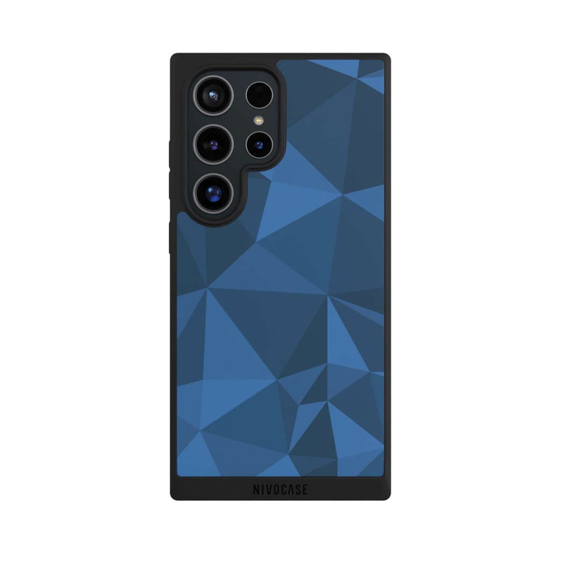 Galaxy S24 Ultra NIVOpure Polygon Pattern Blue