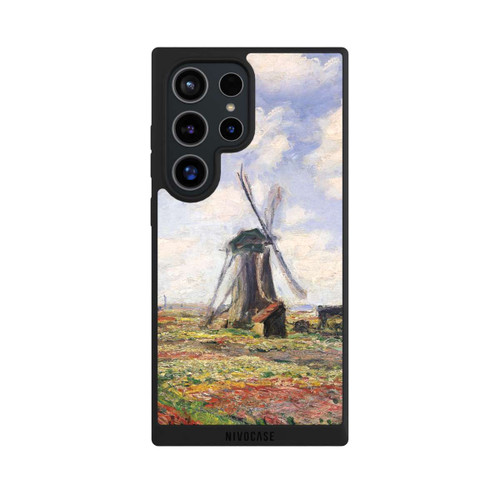 Samsung Galaxy S24 Ultra NIVOpure Tulpenfelder mit der Rijnsburger Windmühle von Claude Monet