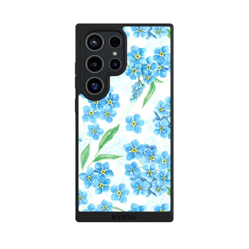 Galaxy S24 Ultra NIVOpure Vergissmeinnicht-Muster Weiß