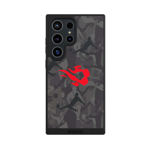 Samsung Galaxy S24 Ultra NIVOpure Belgian Red Flames Camouflage Grey