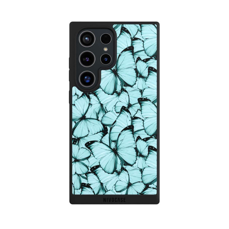 Galaxy S24 Ultra NIVOpure Papillons sarcelle