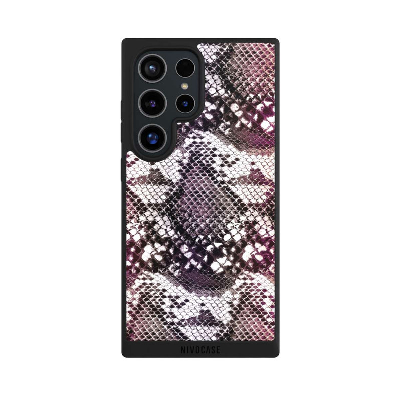 Galaxy S24 Ultra NIVOpure Burgundy Snake Skin Pattern
