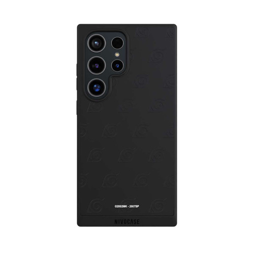 Samsung Galaxy S24 Ultra NIVOpure Schwarzes Konoha-Muster Transparent