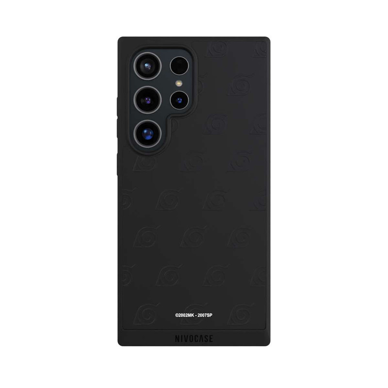 Galaxy S24 Ultra NIVOpure Schwarzes Konoha-Muster Transparent