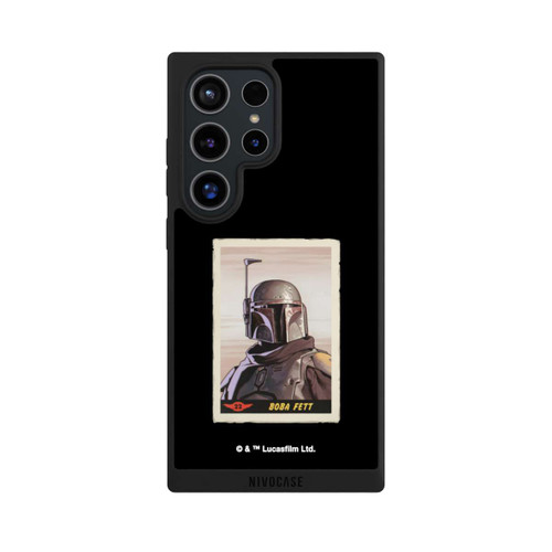Samsung Galaxy S24 Ultra NIVOpure Boba Fett Badges Schwarzer Hintergrund